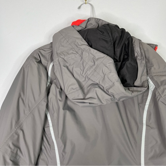 The North Face Coat Women's M Gray Coral Hyvent 3 In 1 Ski Jacket Hooded Zipper - Picture 12 of 17